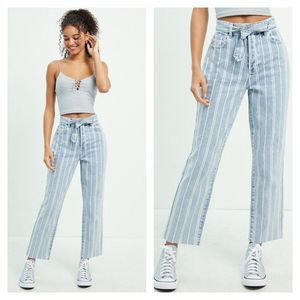 PacSun Double Stripe High Waisted Straight Leg Jeans